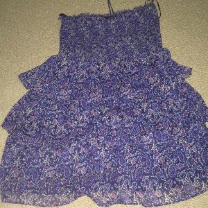 American Eagle blue and purple floral sundress